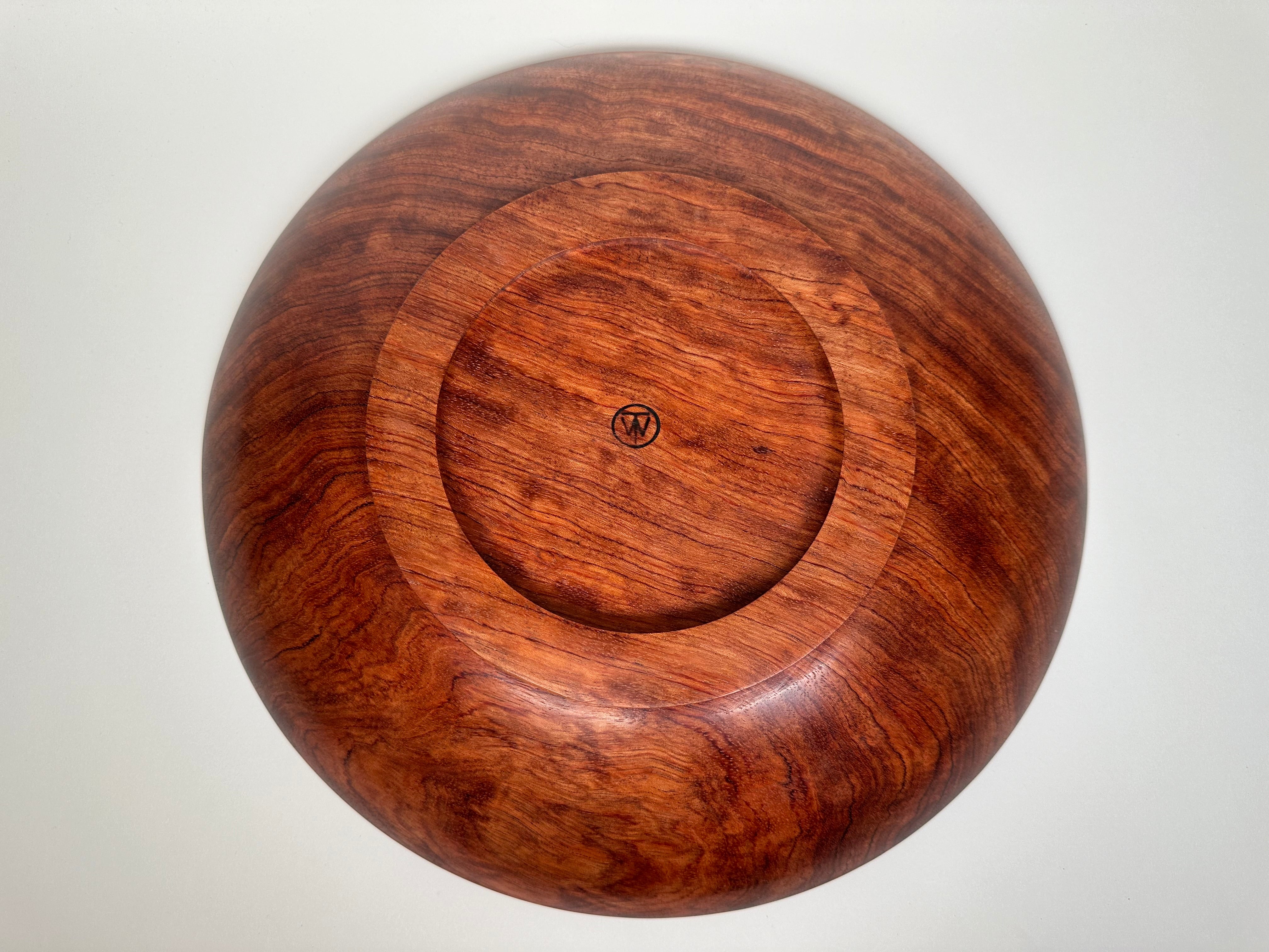 15” Figured Bubinga Bowl - Bottom View
