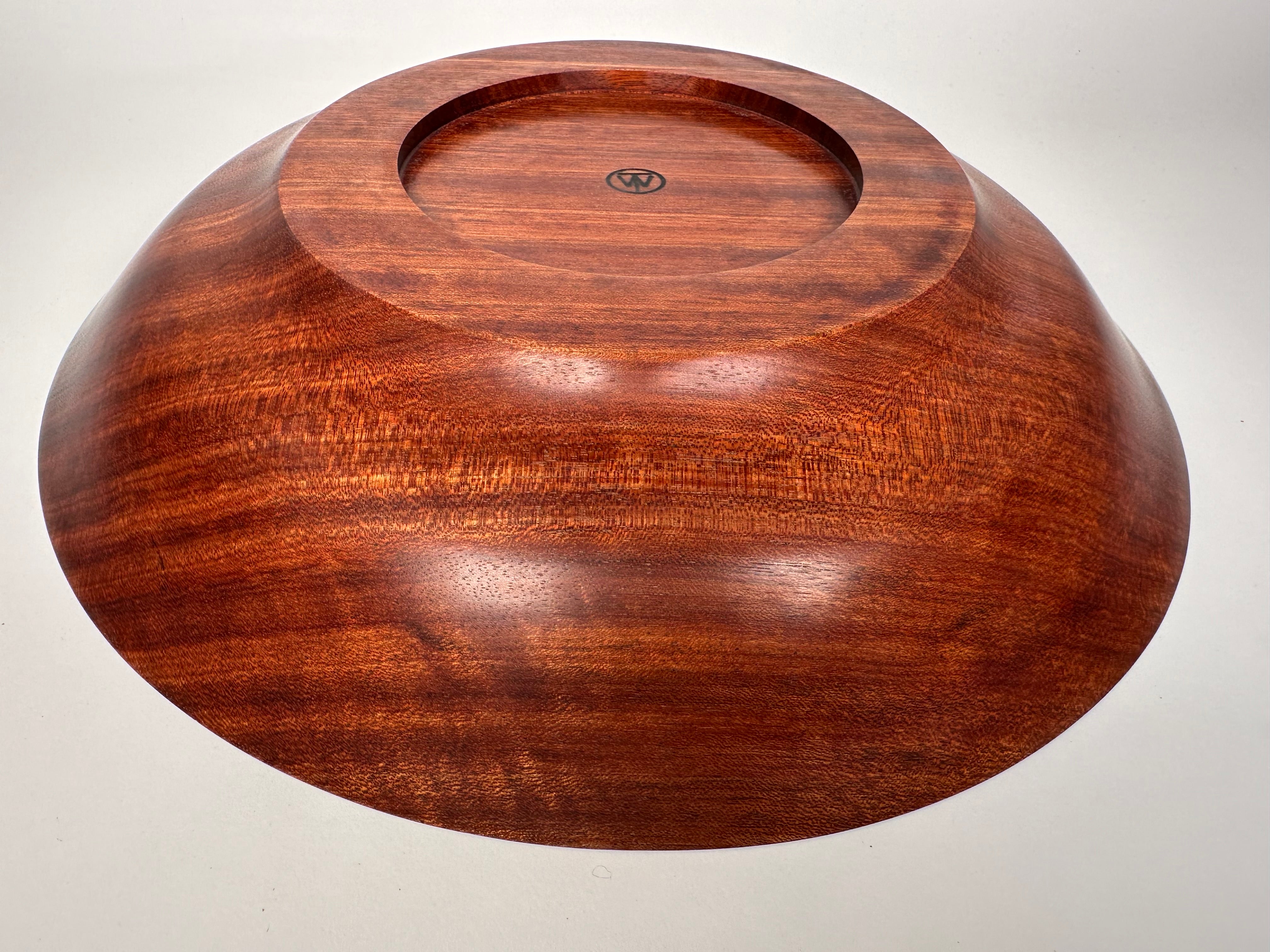 14” Figured Bubinga Bowl - Bottom View