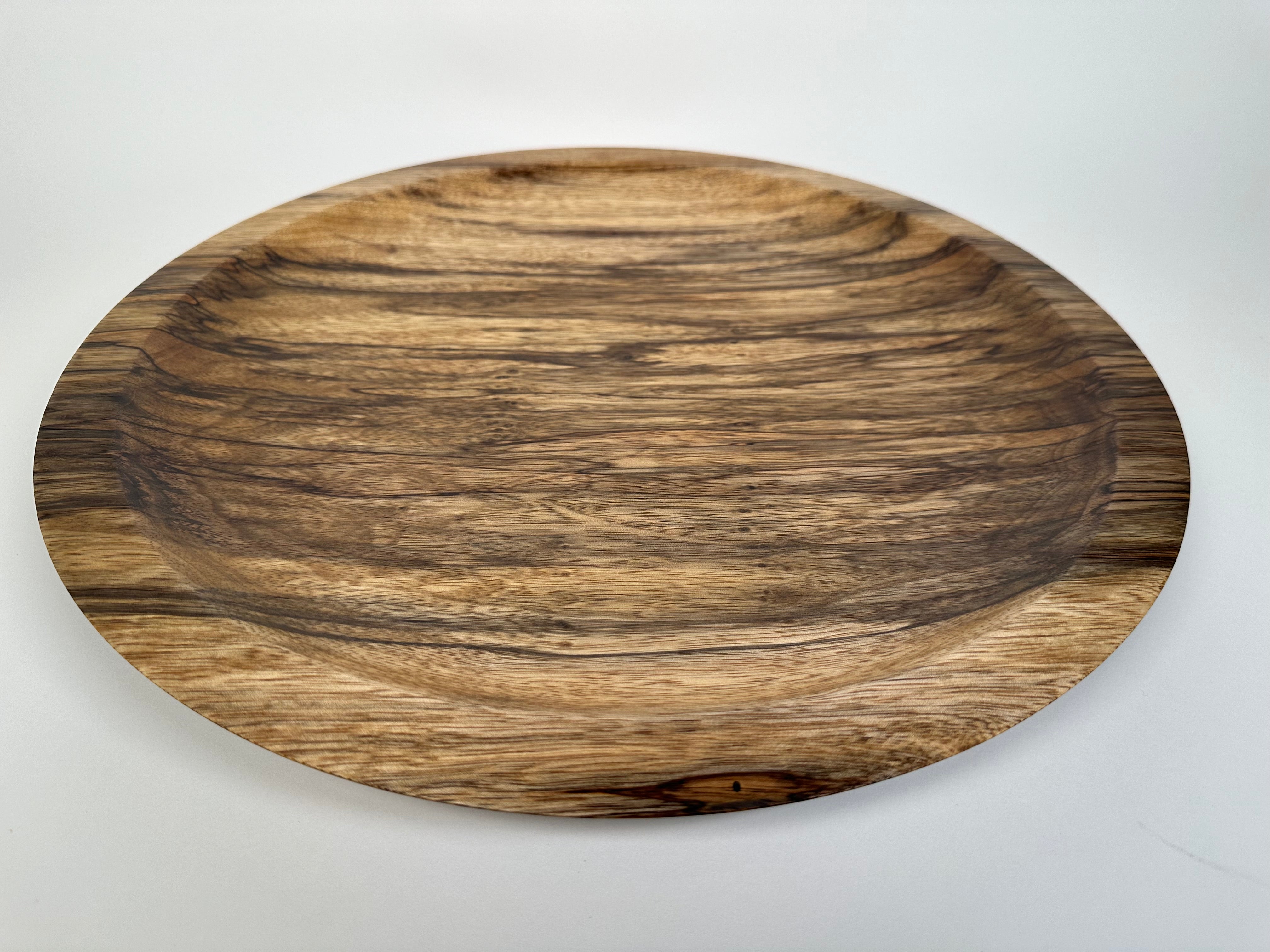 17” Black Limba Bowl - Top/Side View