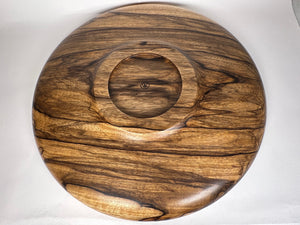 20” Black Limba Bowl - Bottom View
