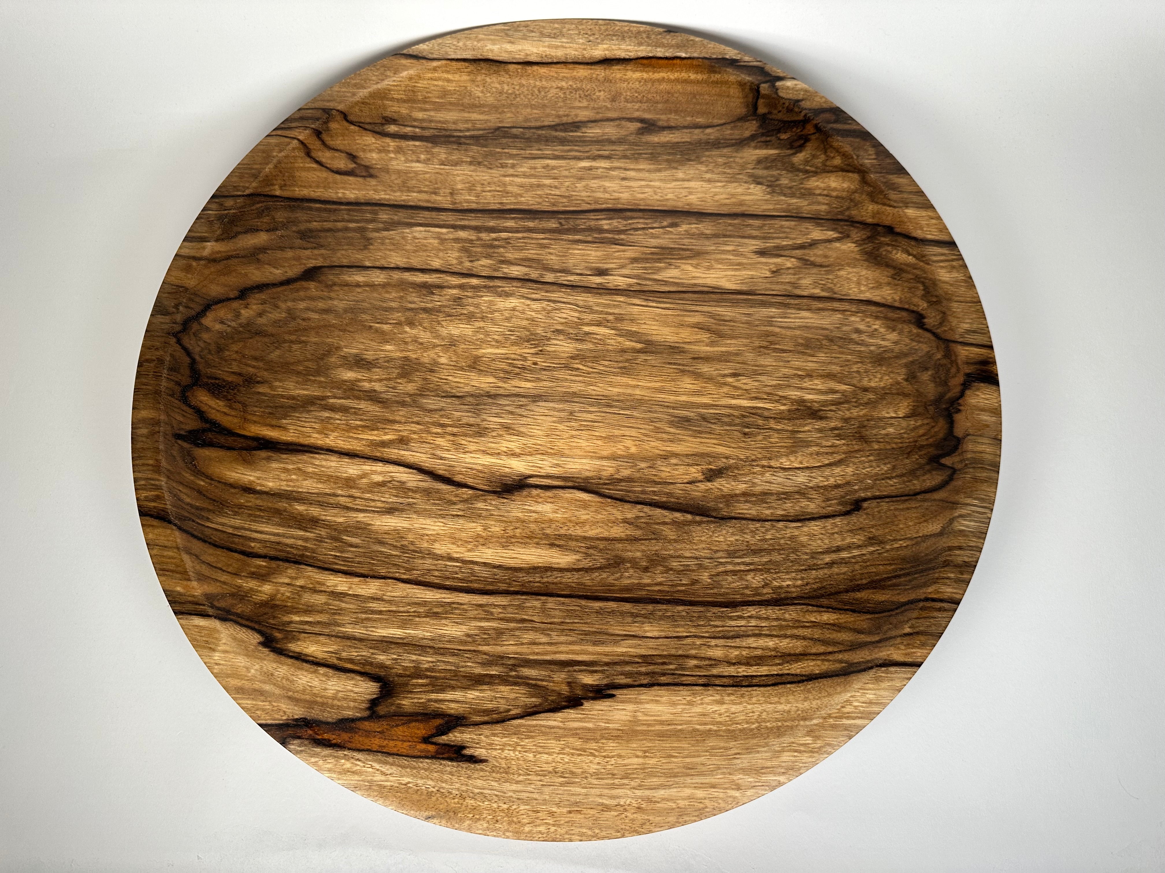 20” Black Limba Bowl - Top View