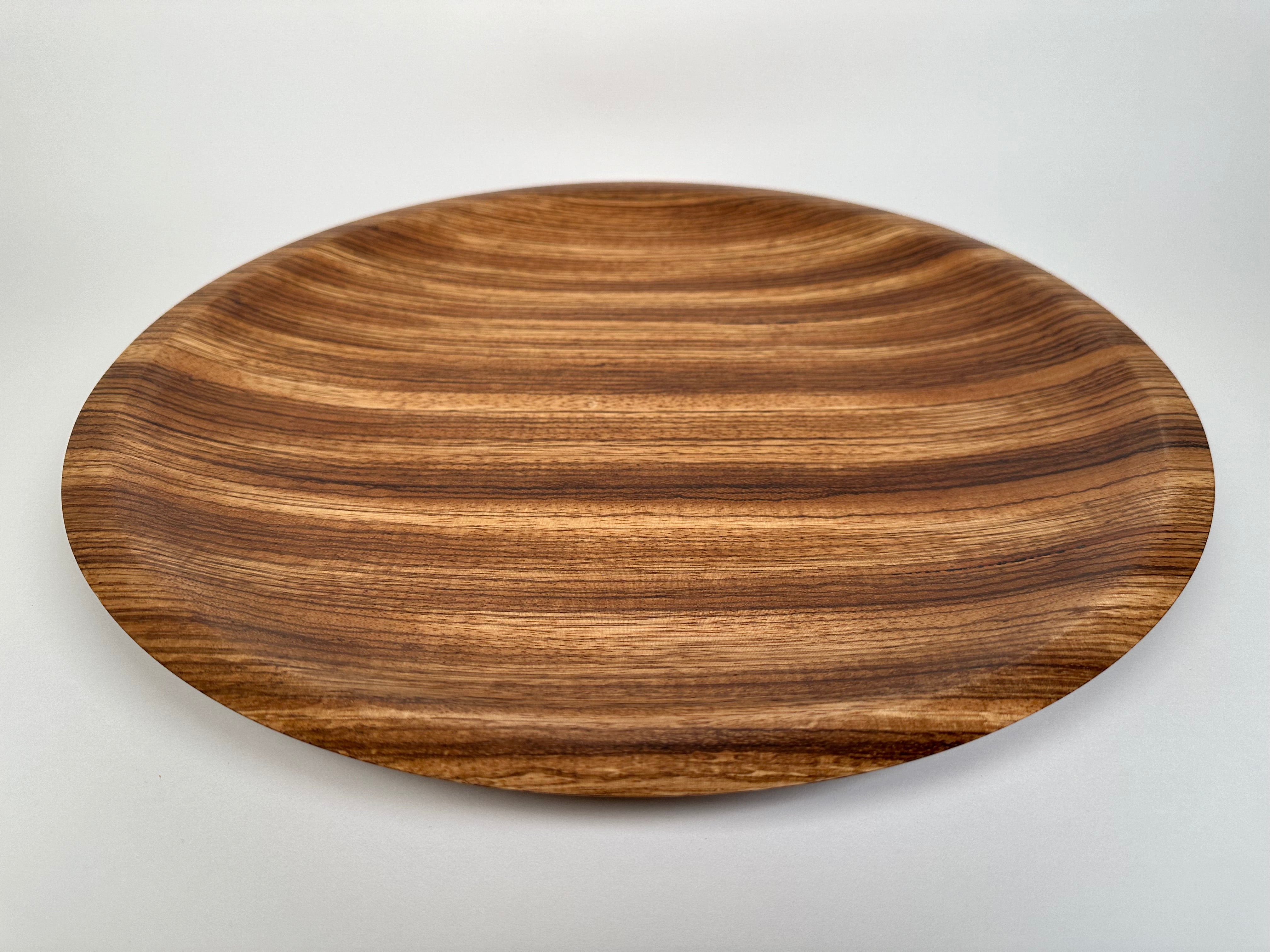 17” Zebrawood Bowl - Top/Side View