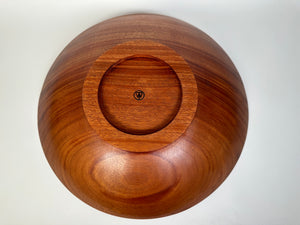 17” Ribbon Sapele Bowl - Bottom View