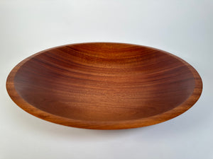 17” Ribbon Sapele Bowl - Top/Side View