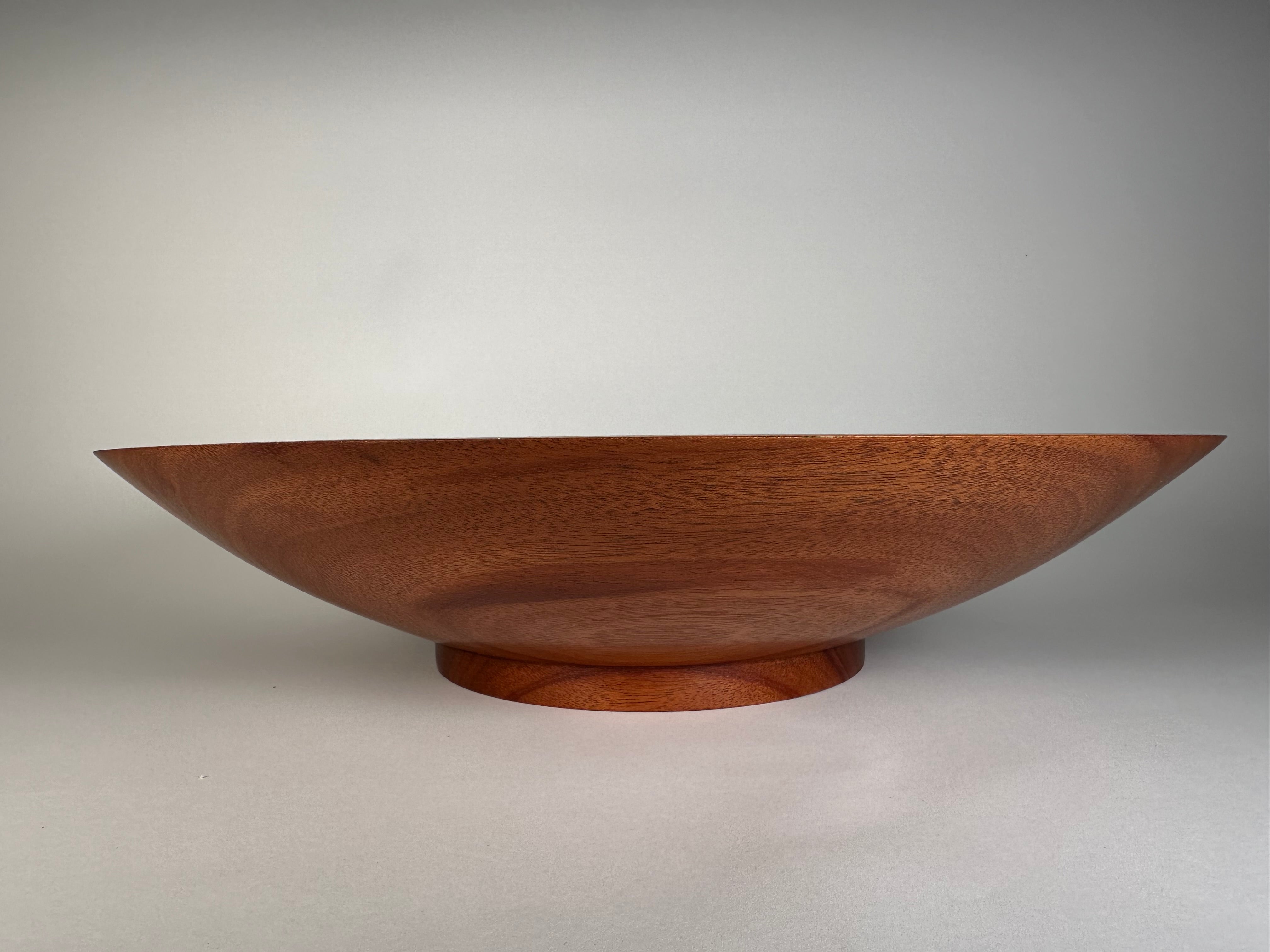 17” Ribbon Sapele Bowl - Side View