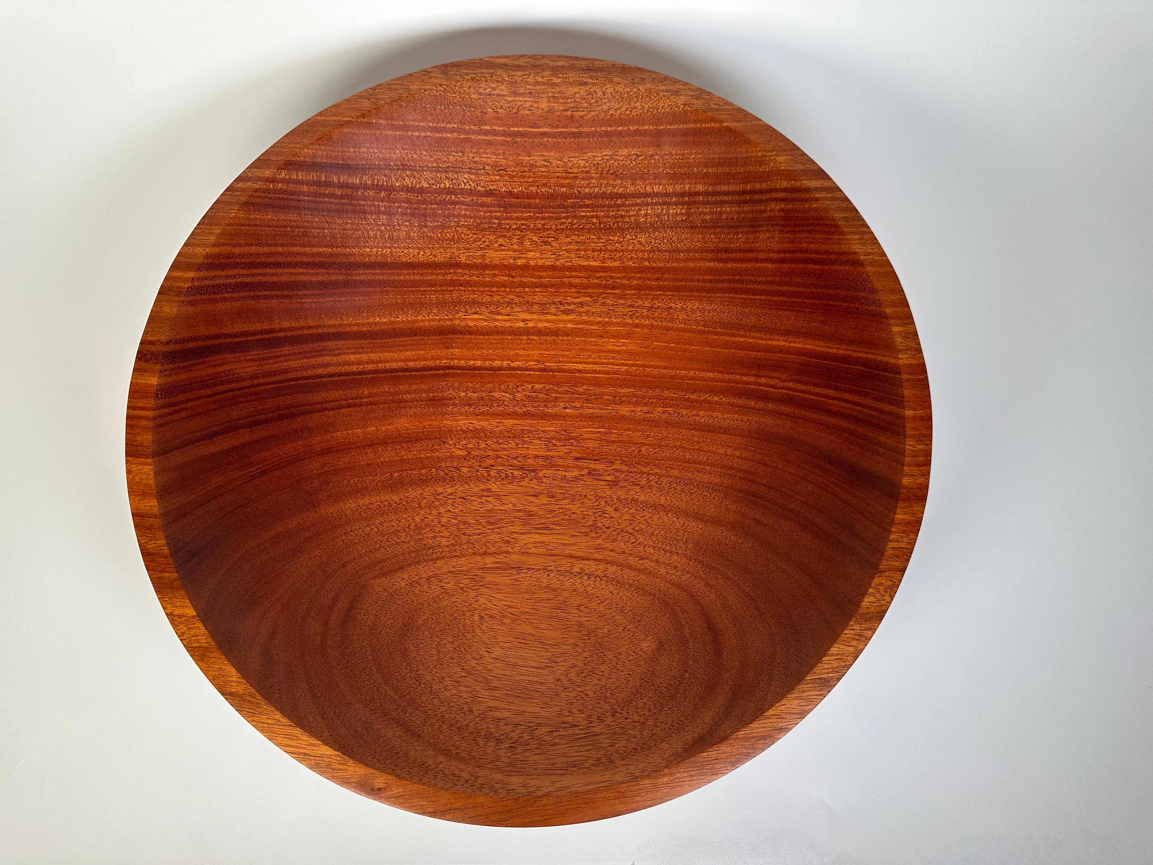 17” Ribbon Sapele Bowl - Top View