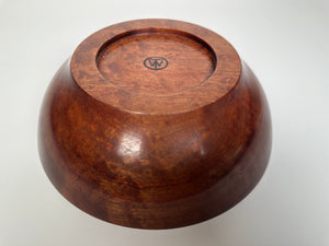 8” Pomelle Sapele Bowl - Bottom View