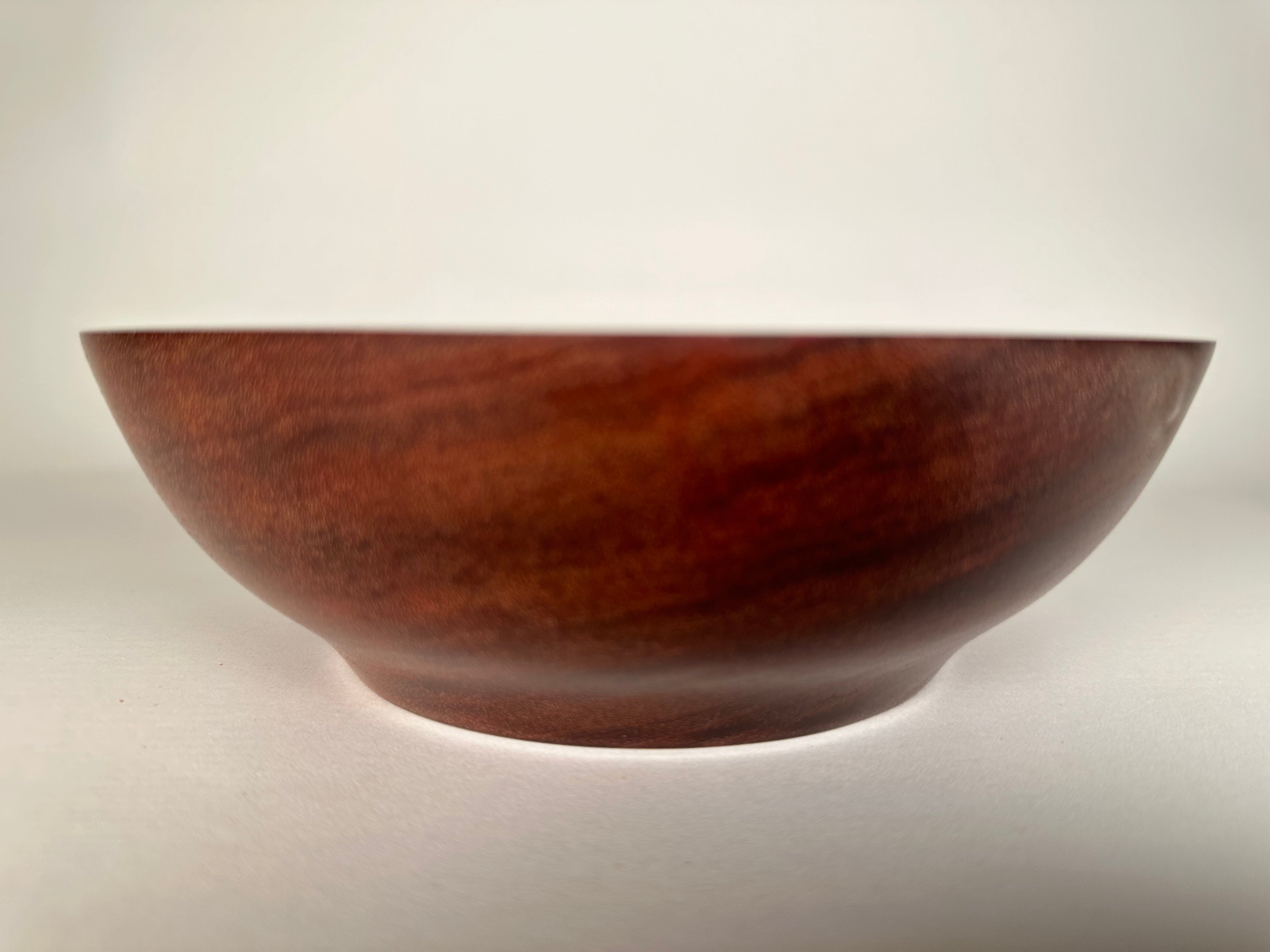 8” Pomelle Sapele Bowl - Side View