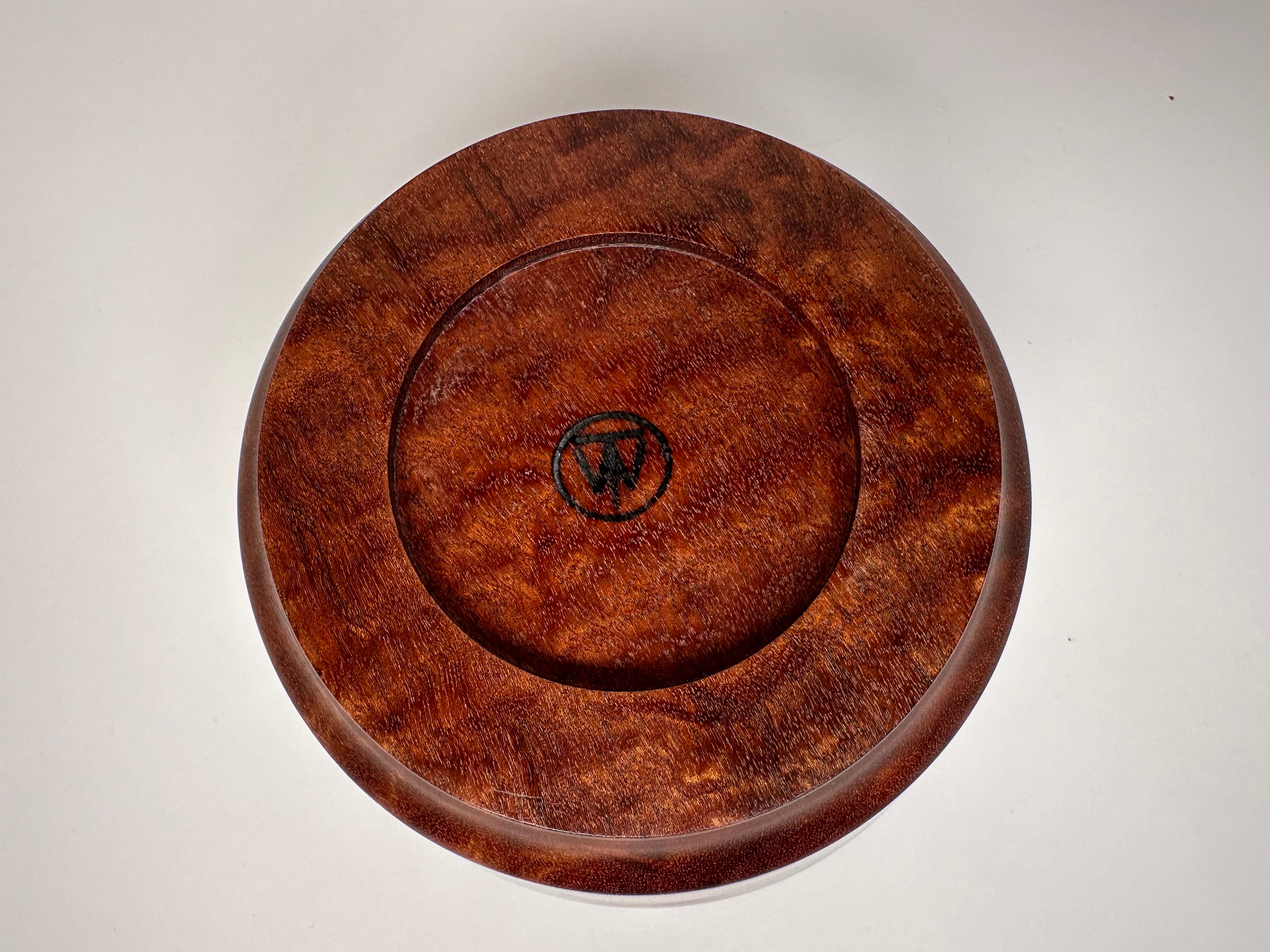 7” Pomelle Sapele Bowl - Bottom View