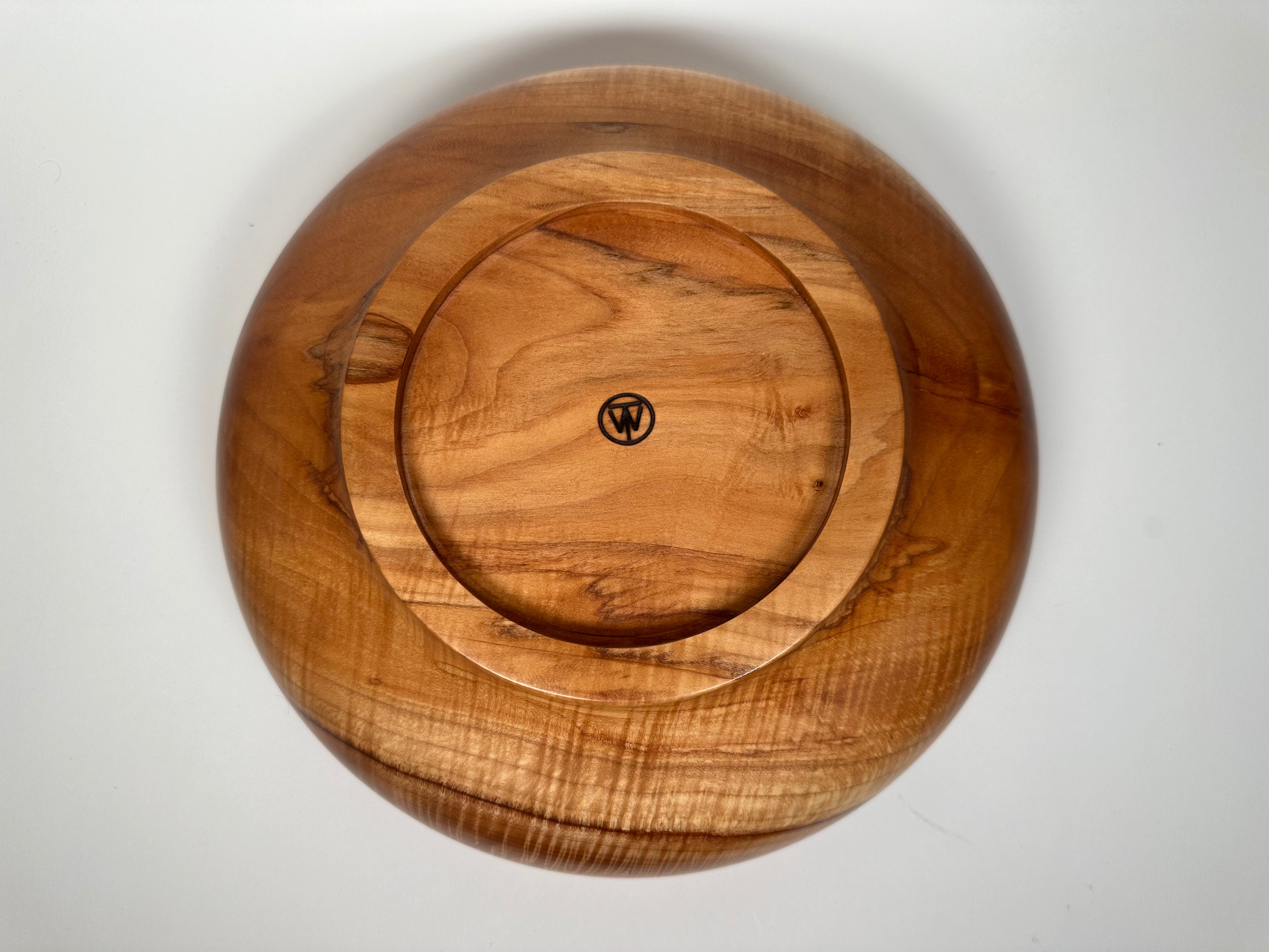 13” Spalted Flame Maple Bowl - Bottom View
