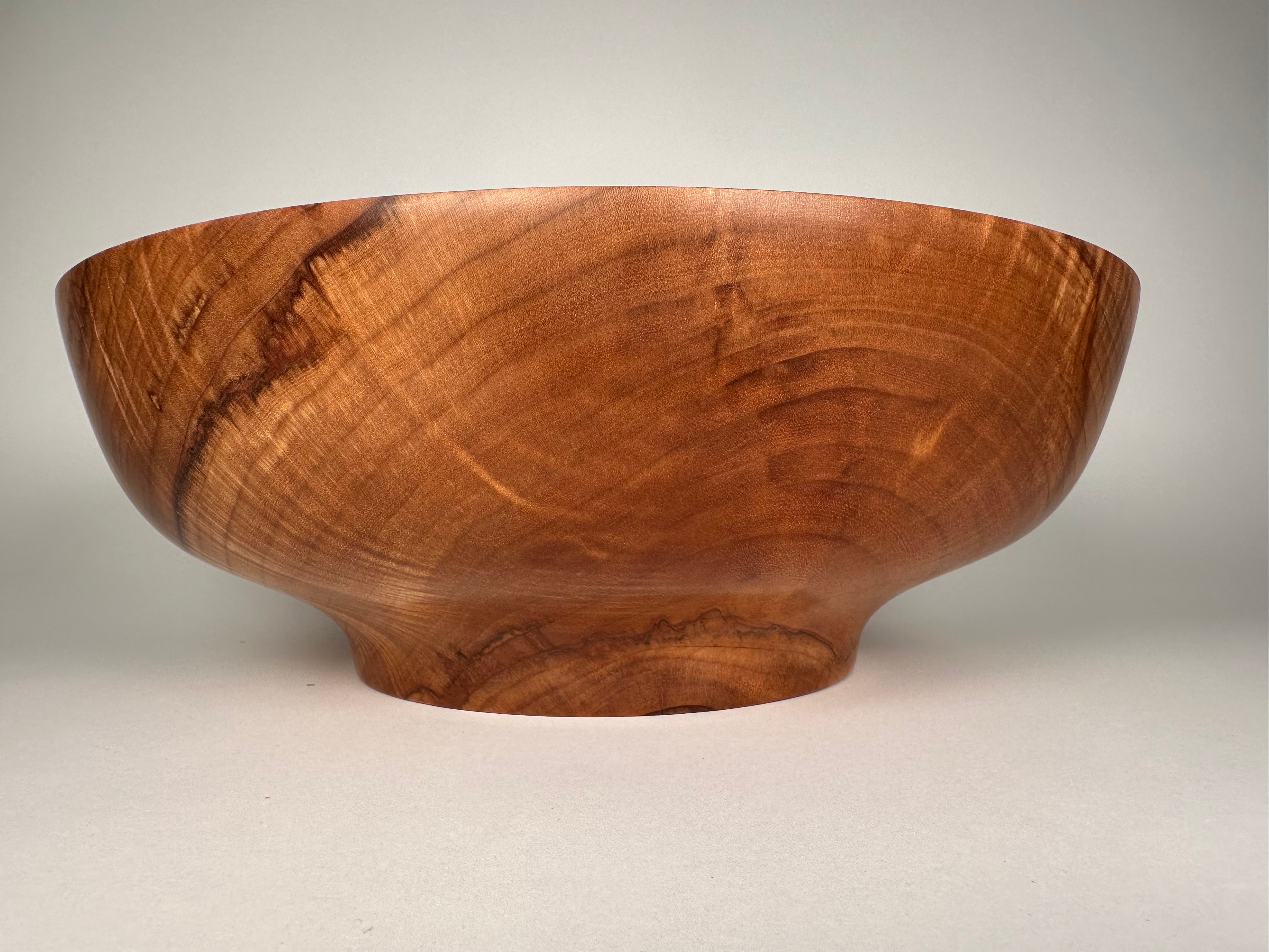13” Spalted Flame Maple Bowl - Side View
