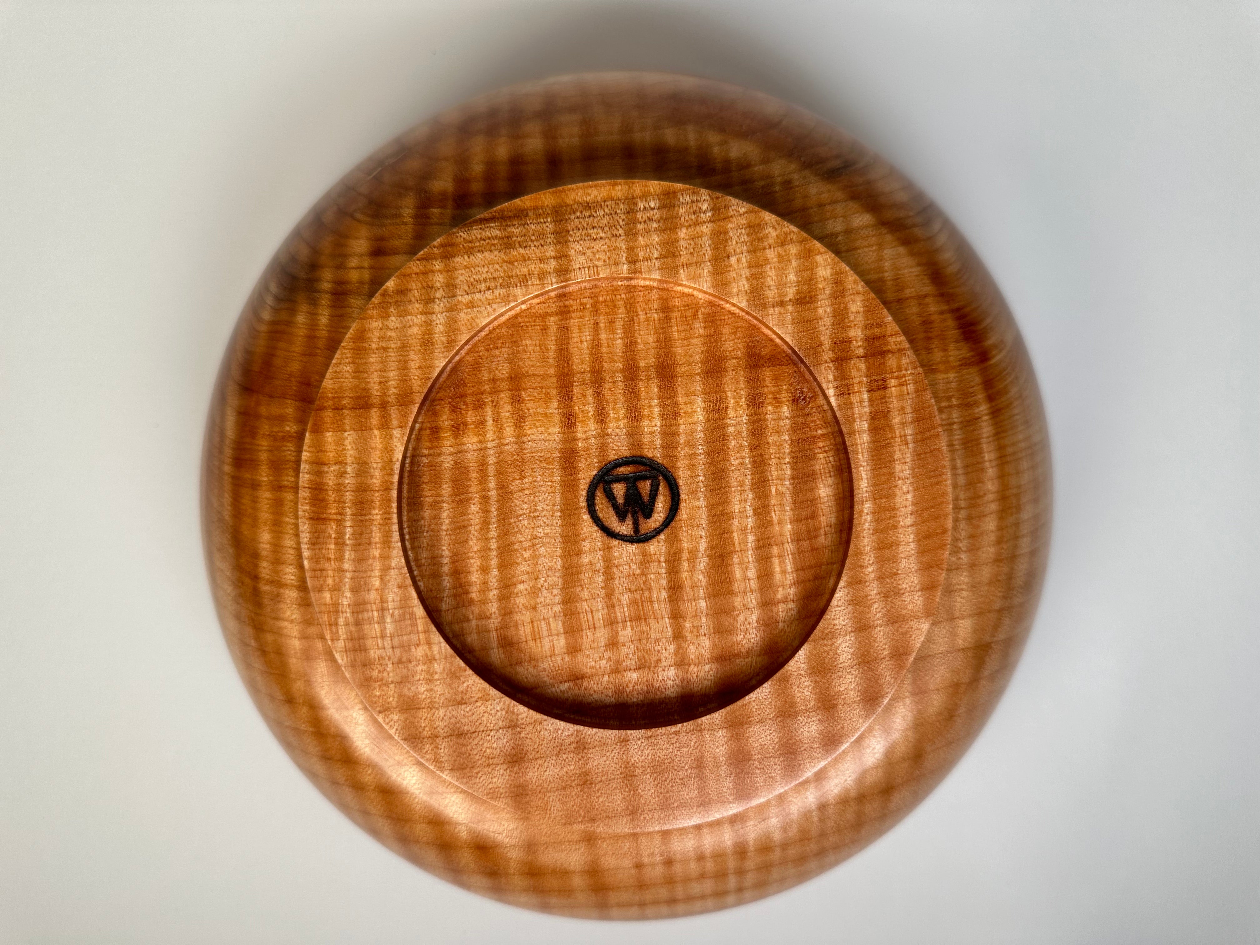 9” Flame Maple (MA) Bowl - Bottom View
