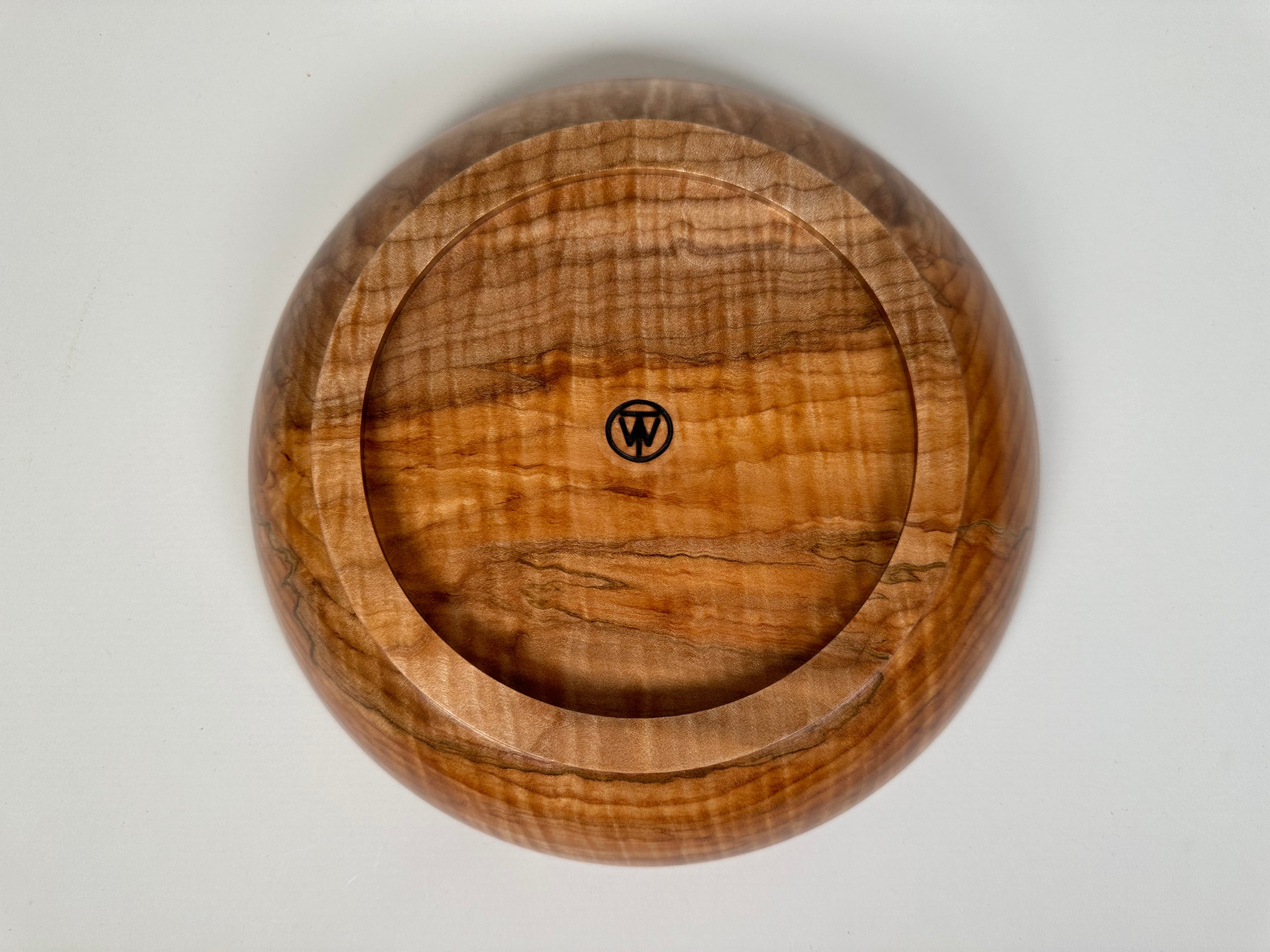 10” Spalted Flame Maple (HF) Bowl - Bottom View