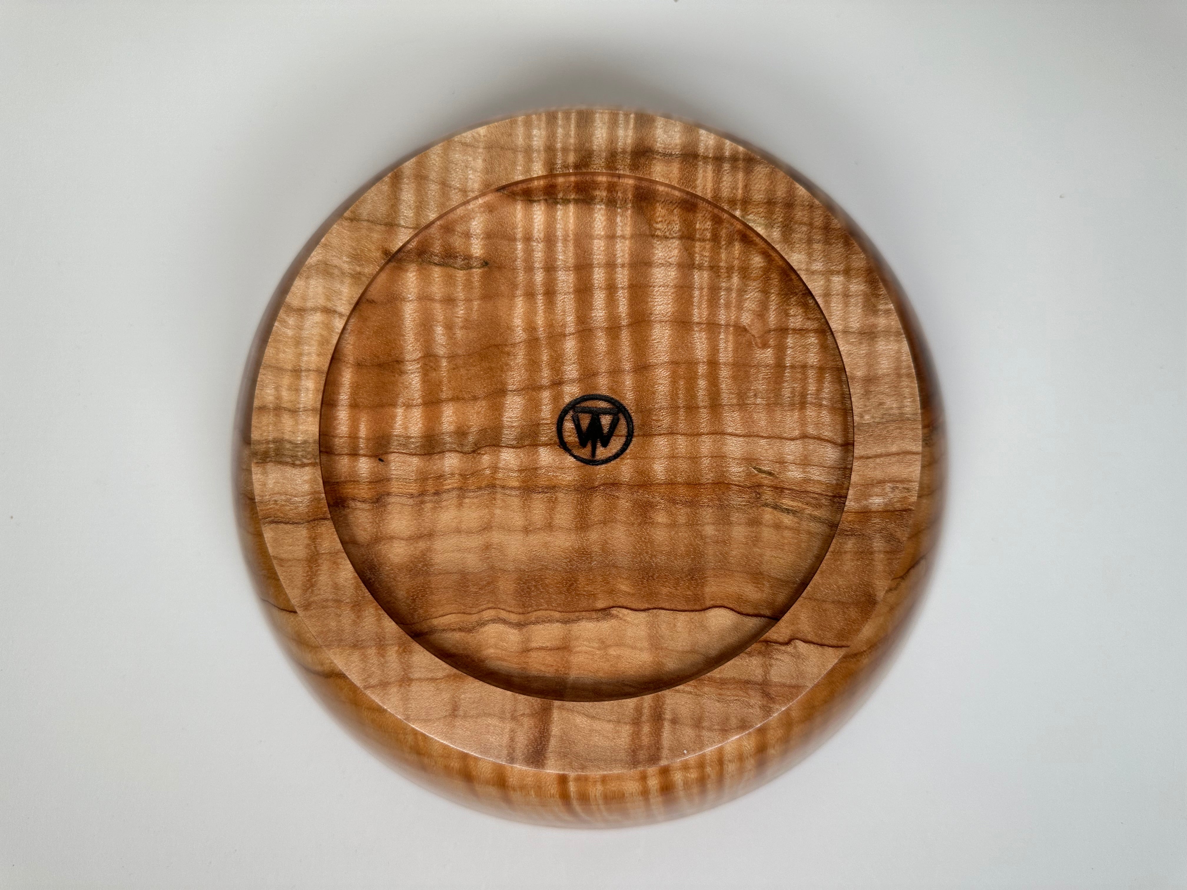 9” Spalted Flame Maple (HF) Bowl - Bottom View