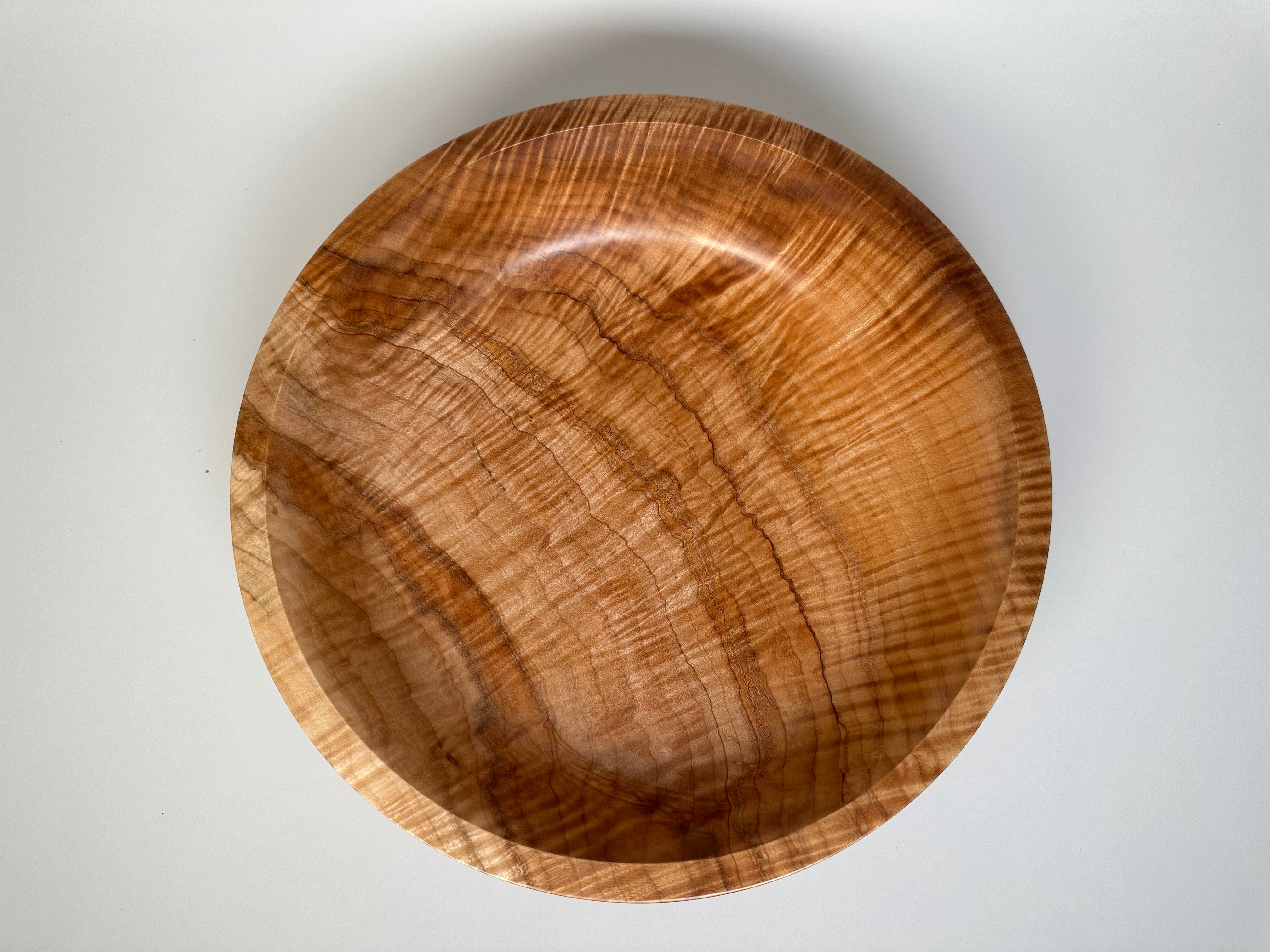 11” Spalted Flame Maple (MA) Bowl - Top View