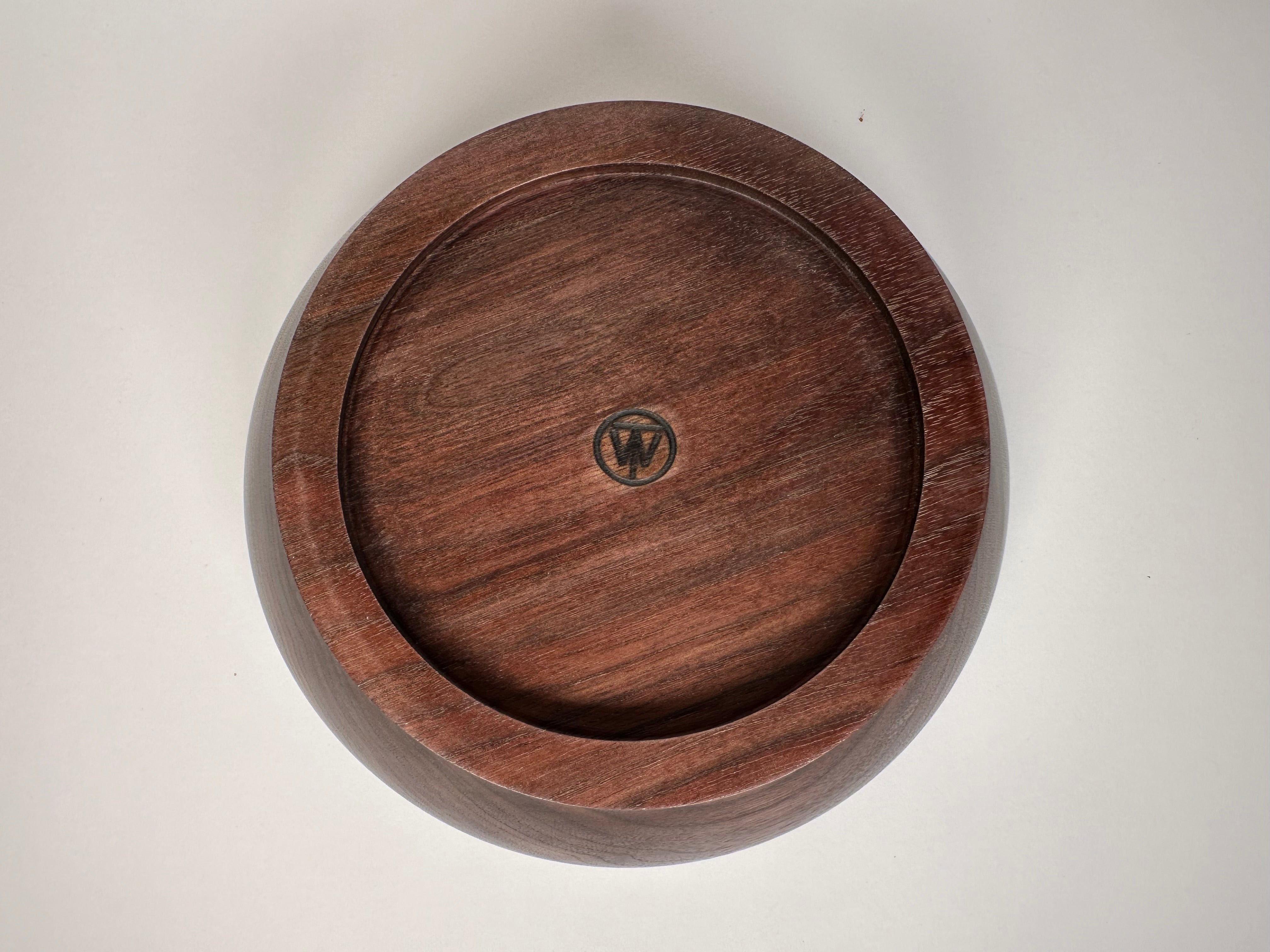 9” Black Walnut Bowl - Bottom View