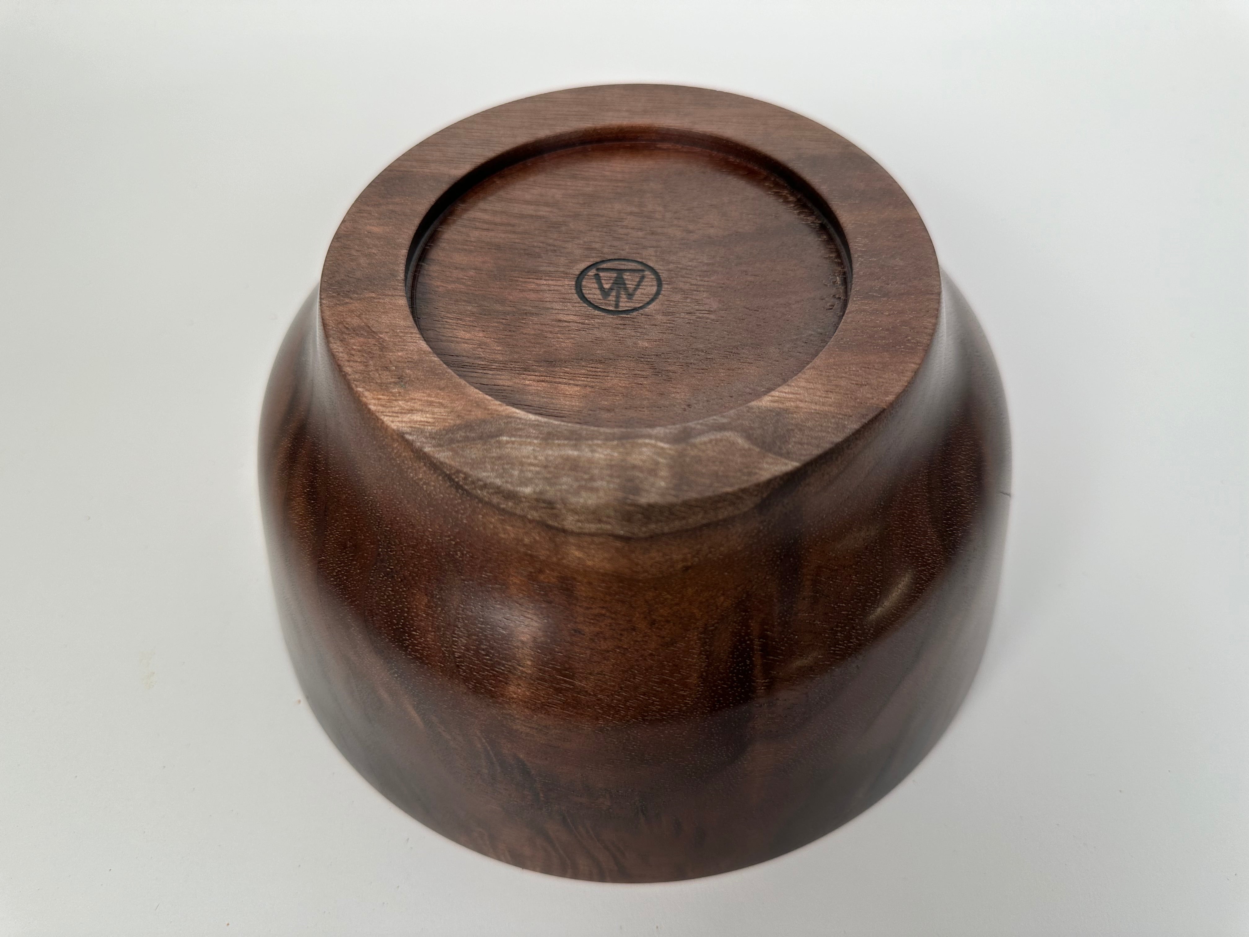 8” Black Walnut Bowl - Bottom View