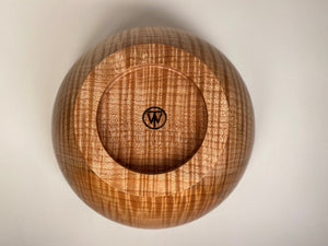 9” Flame Maple (MA) Bowl - Bottom View
