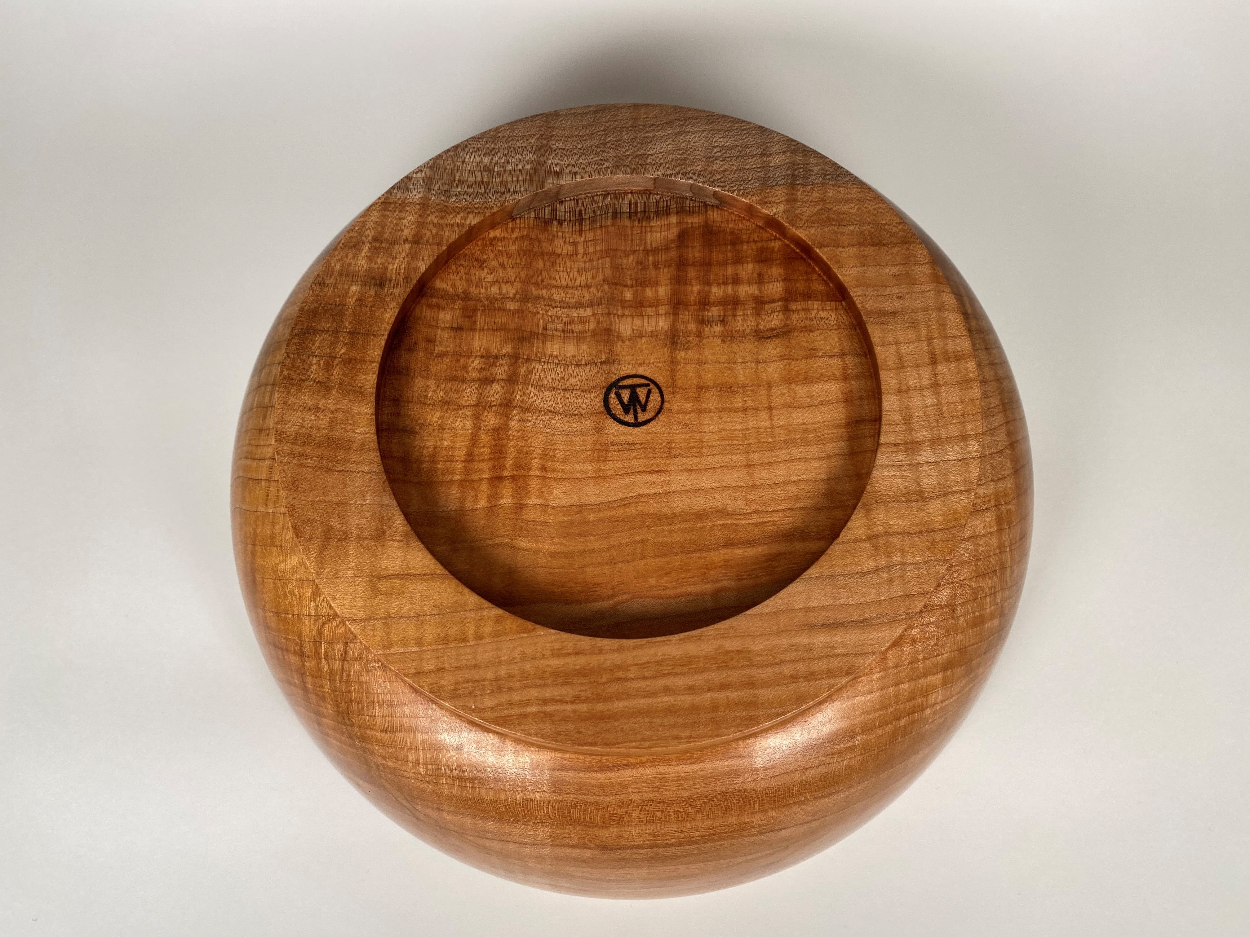11” Flame Maple (HF) Bowl - Bottom View