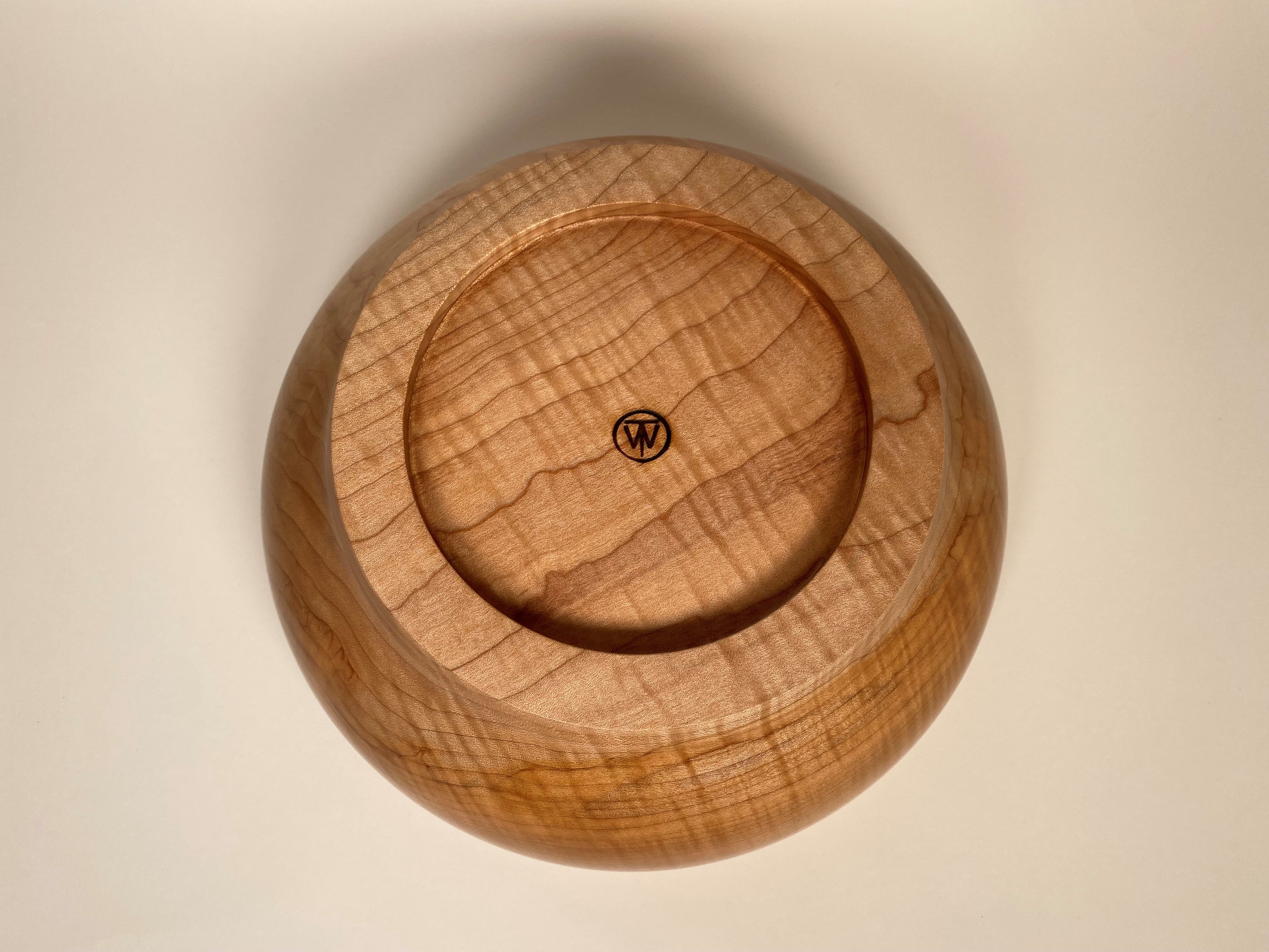 11” Flame Maple (HF) Bowl - Bottom View