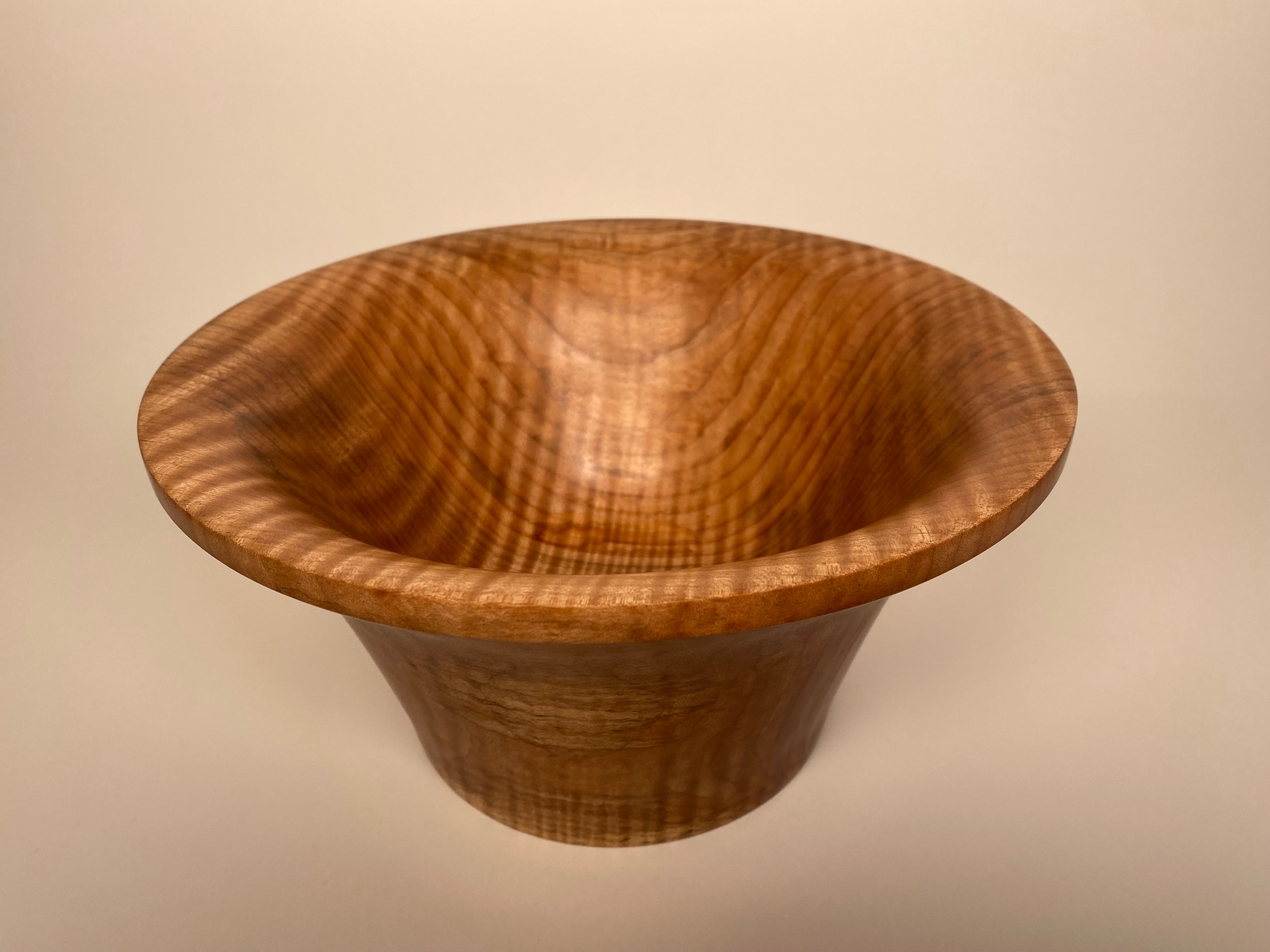 10” Spalted Flame Maple (MA) Bowl - Top/Side View