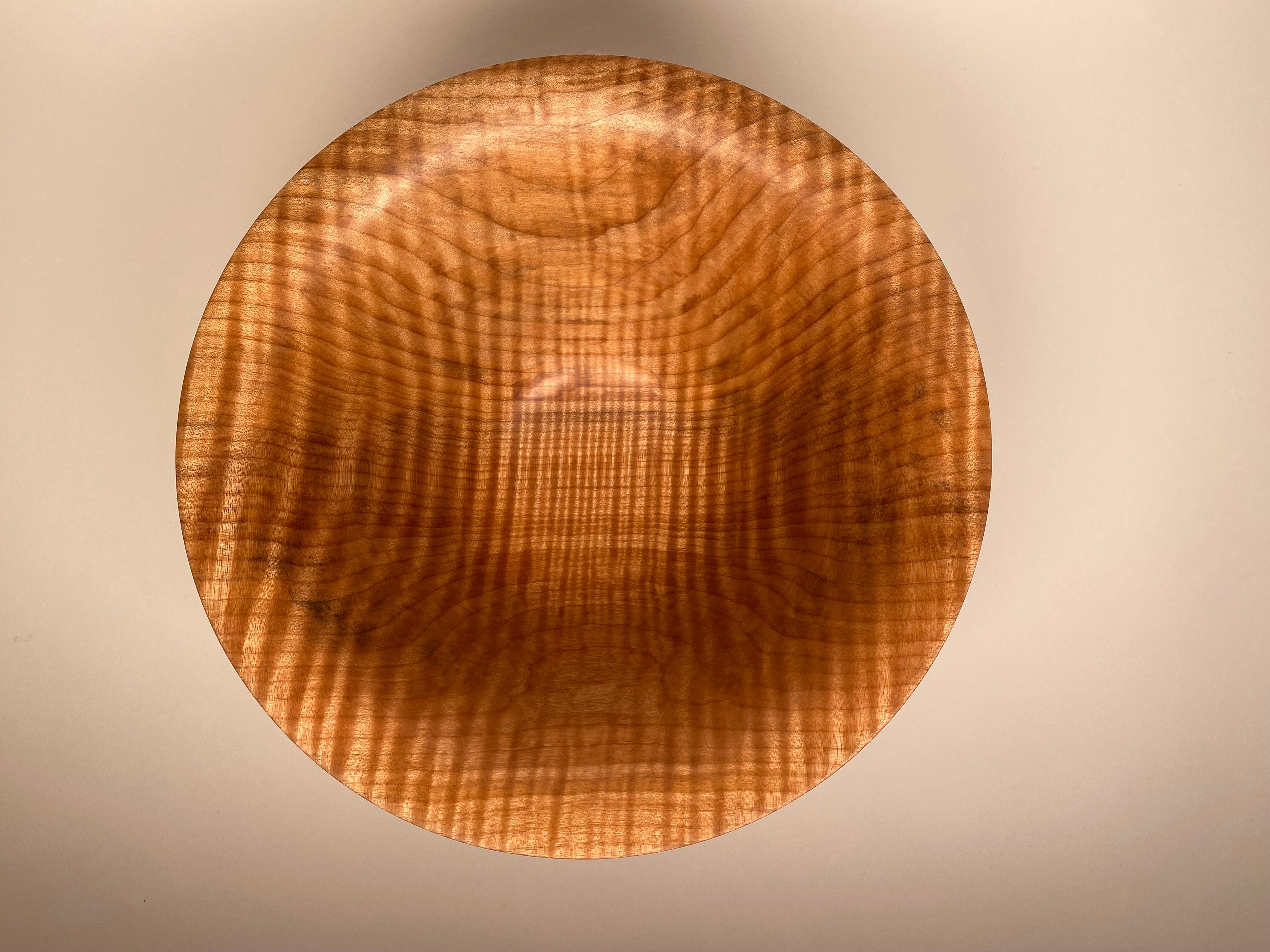 10” Spalted Flame Maple (MA) Bowl - Top/Side View