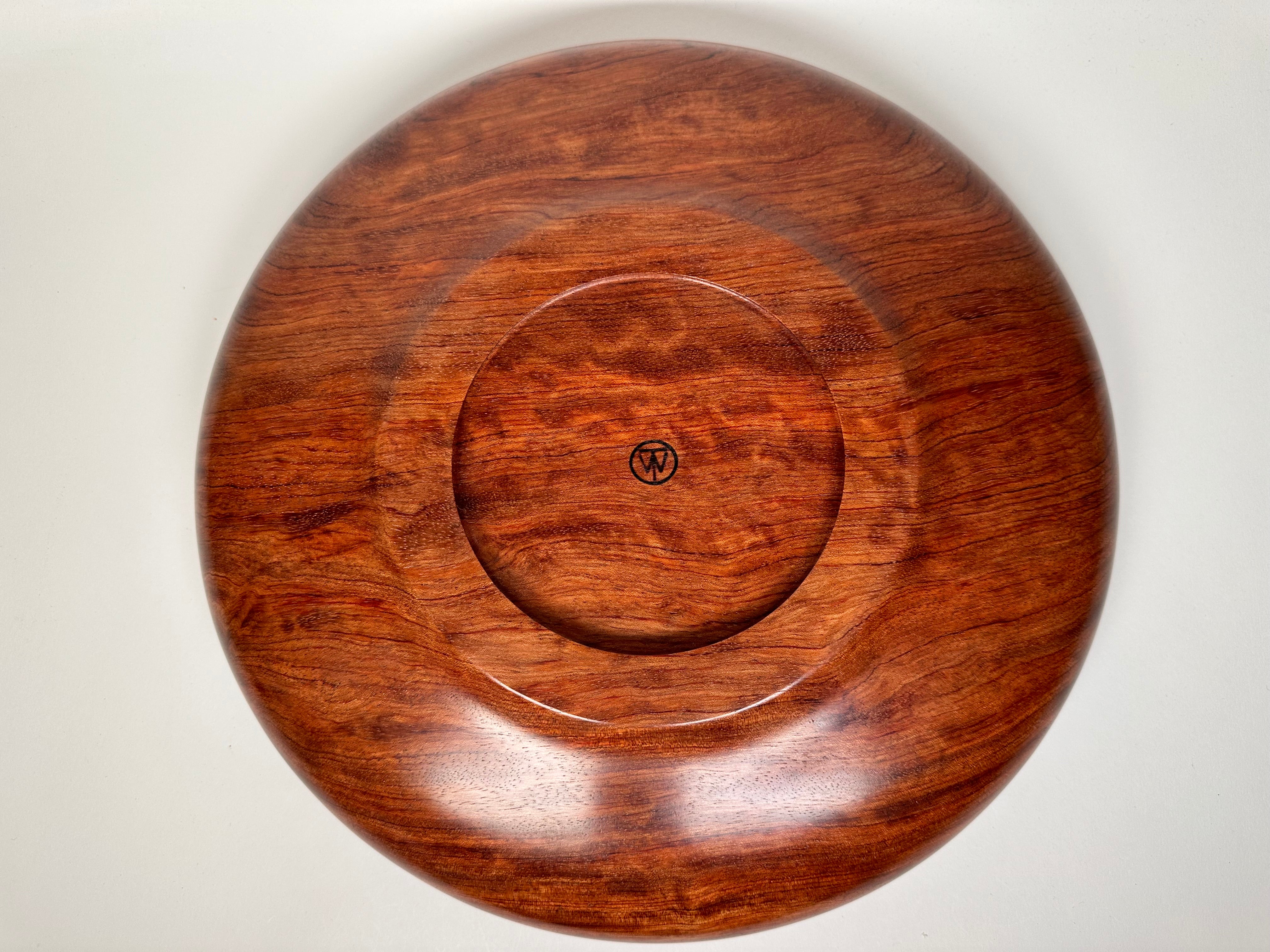 Figured Bubinga Bowl — 15″ African Rosewood Legacy Edition