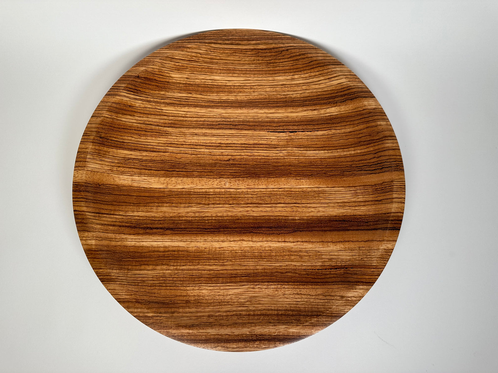 17” Zebrawood Bowl - Top/Side View