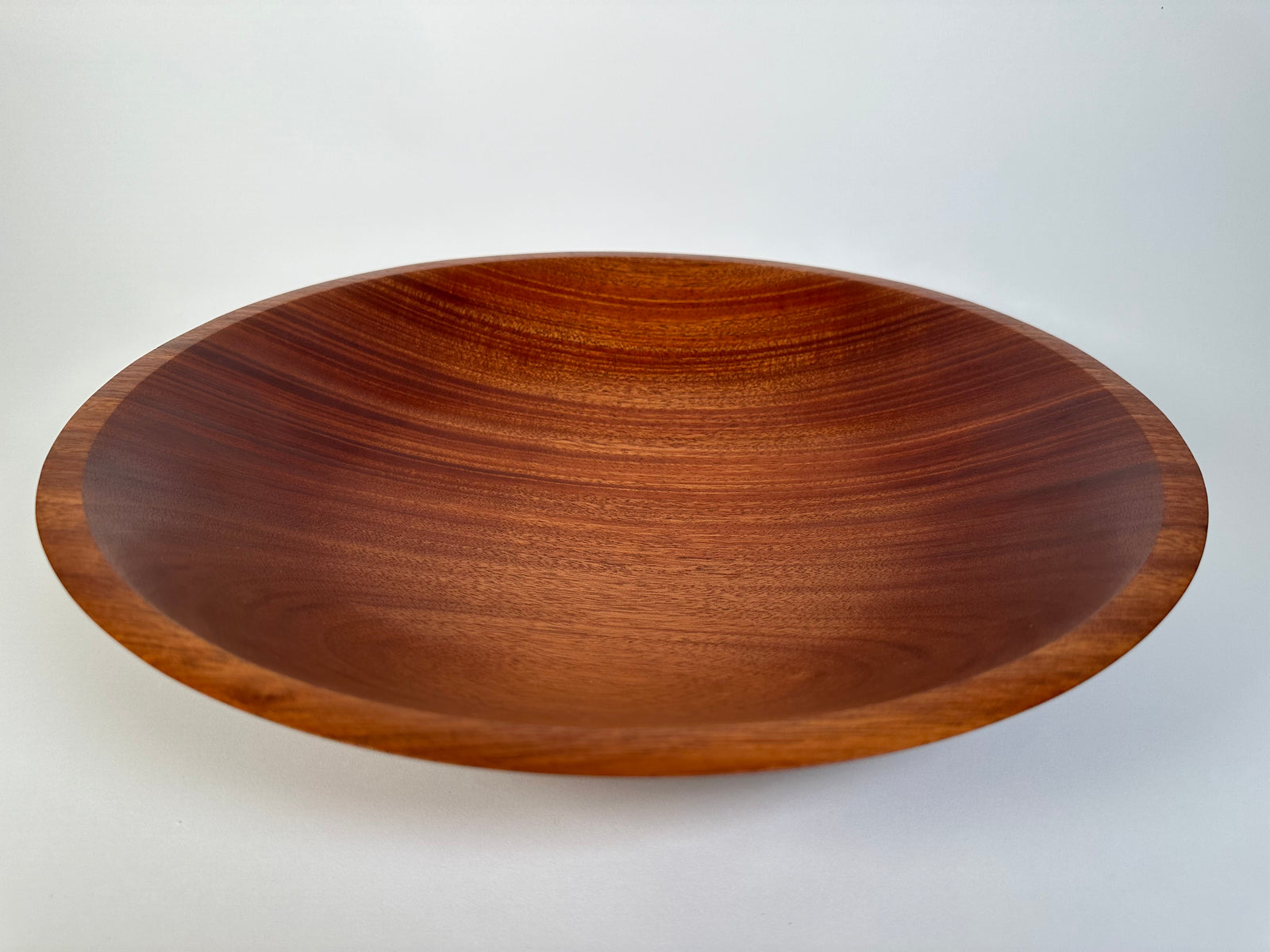 17” Ribbon Sapele Bowl - Top/Side View