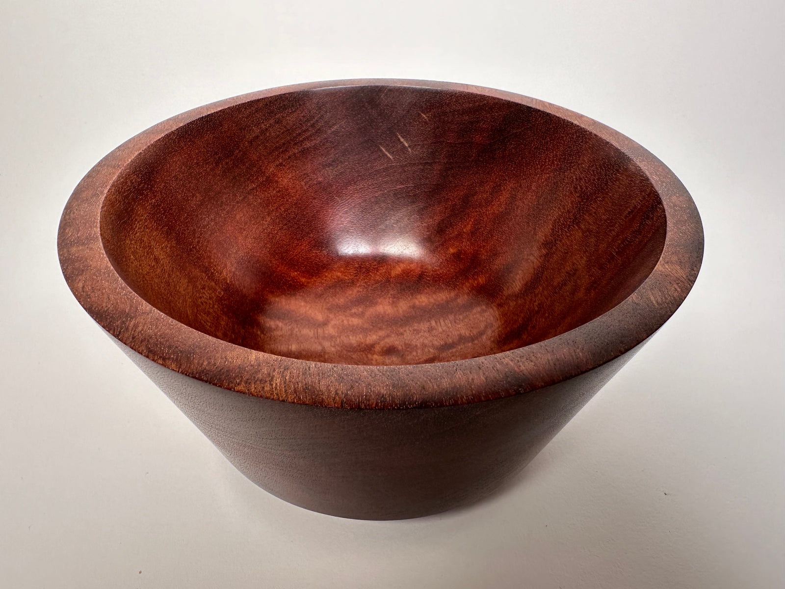 7” Pomelle Sapele Bowl - Top/Side View