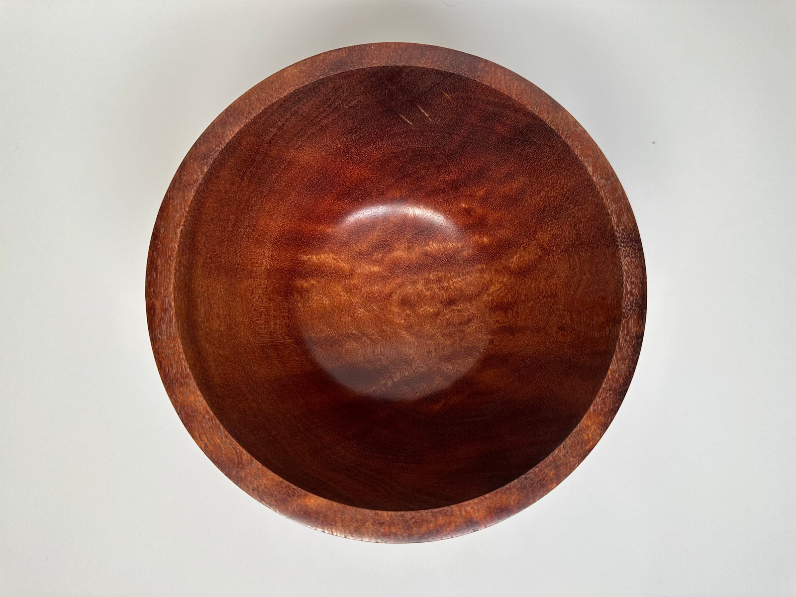 7” Pomelle Sapele Bowl - Top/Side View