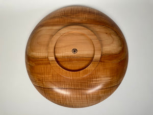 15” Flame Maple Bowl - Bottom View