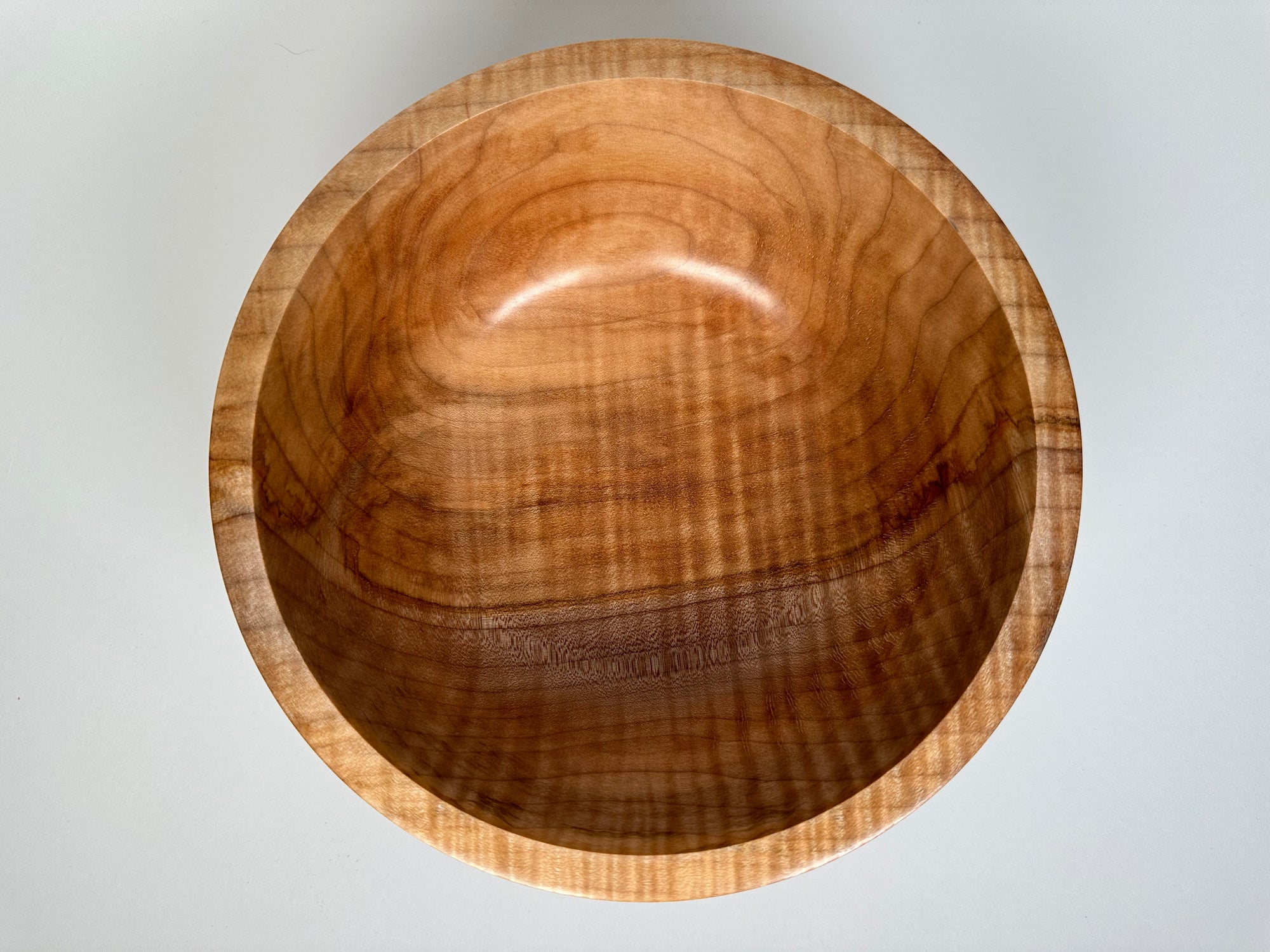 9” Spalted Flame Maple Bowl - Top/Side View