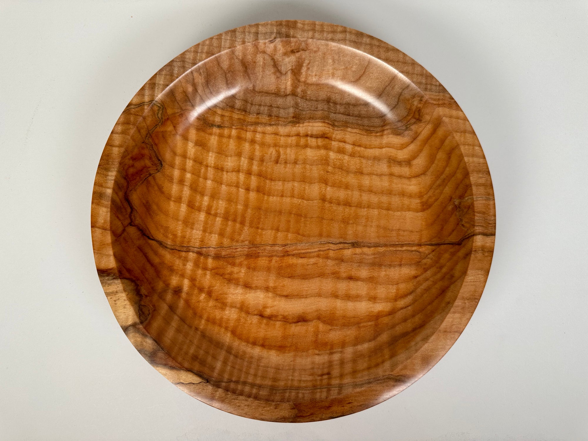 10” Spalted Flame Maple (HF) Bowl - Top/Side View