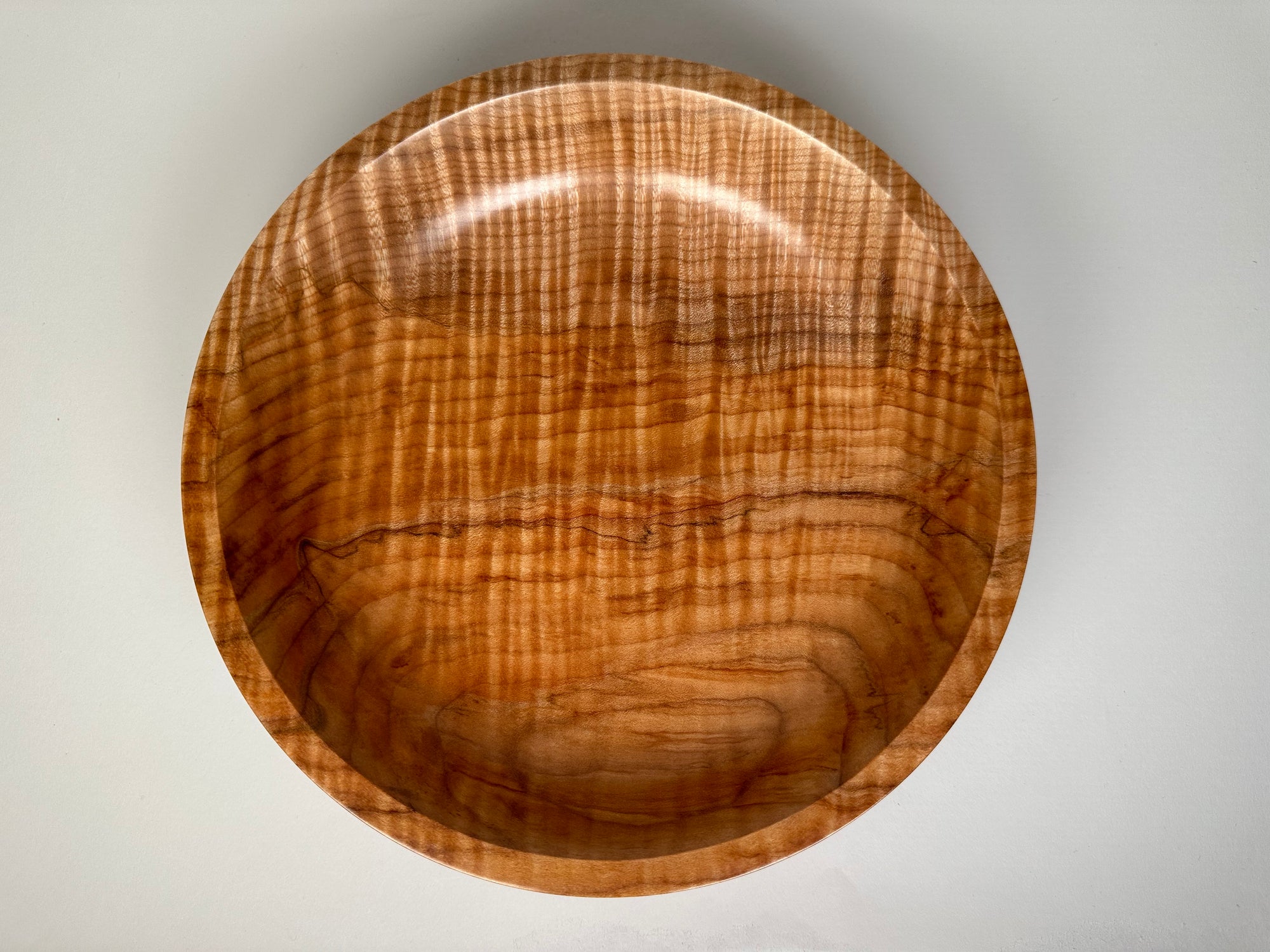 9” Spalted Flame Maple (MA) Bowl - Top/Side View