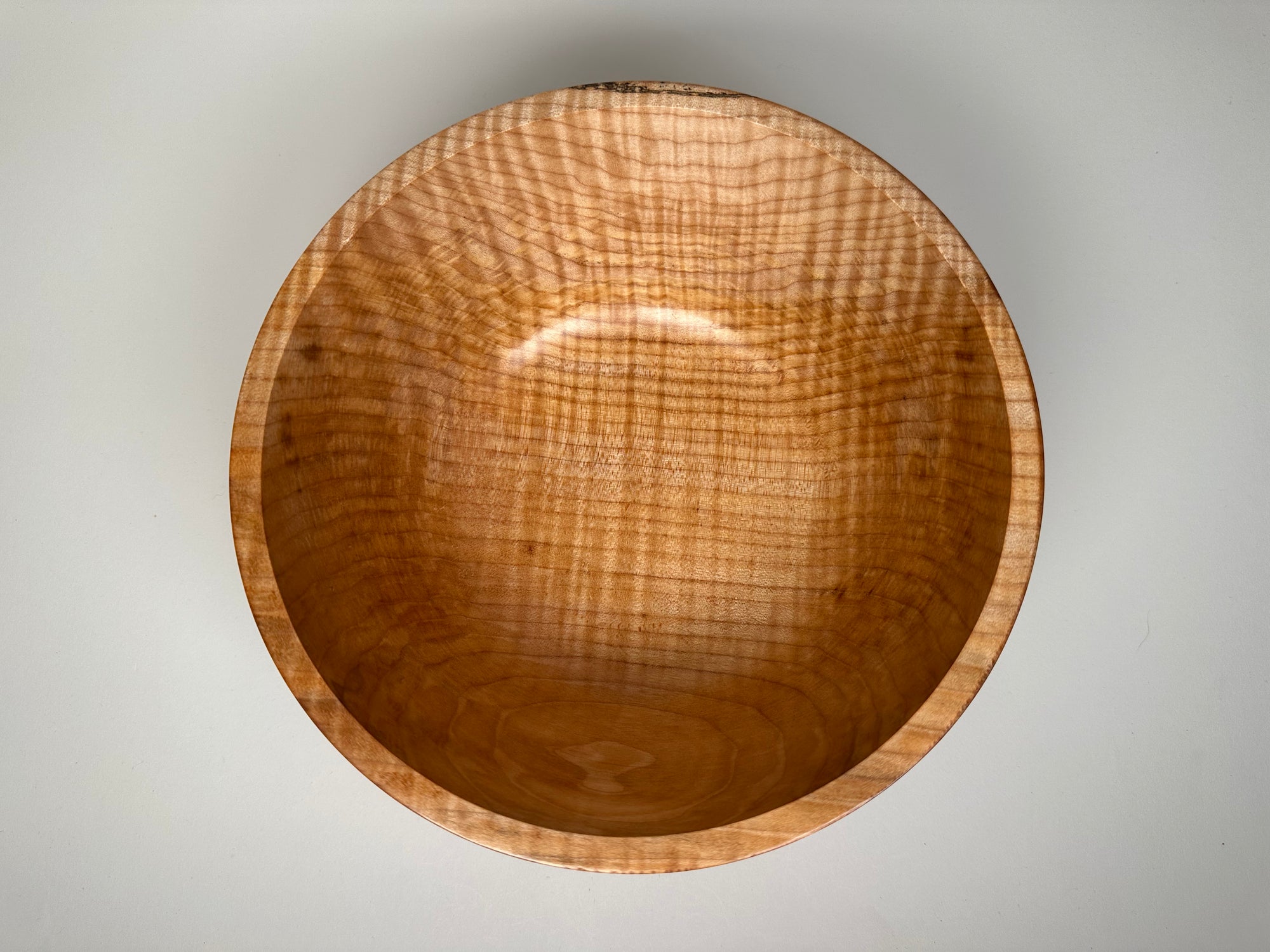 9” Flame Maple (HF) Bowl - Top/Side View