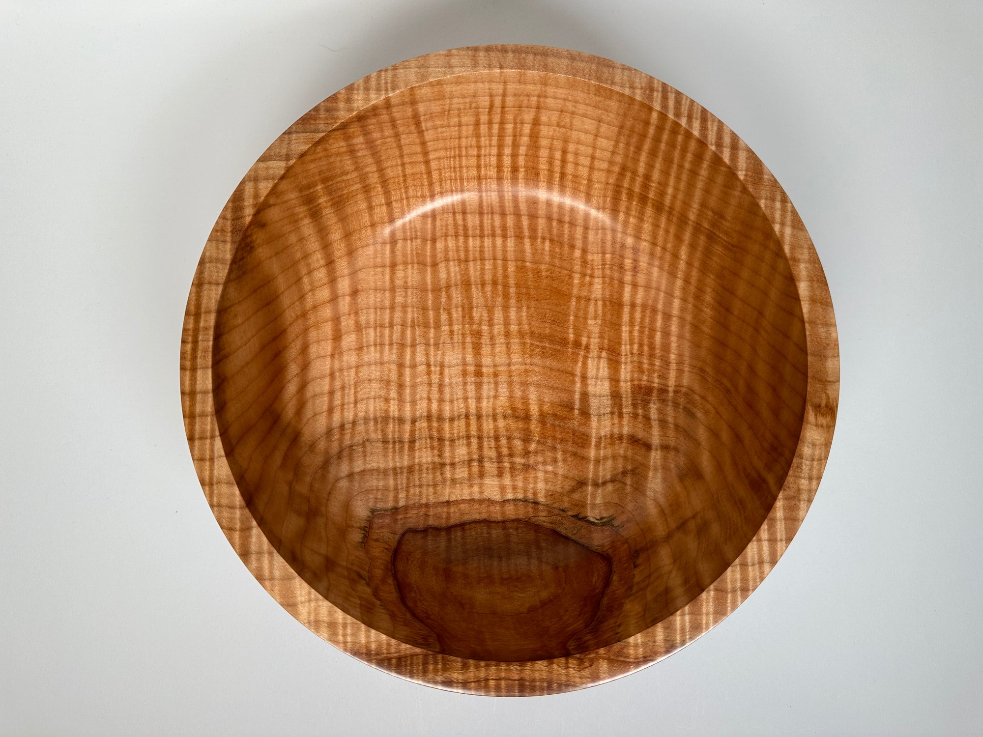 10” Spalted Flame Maple (MA) Bowl - Top/Side View