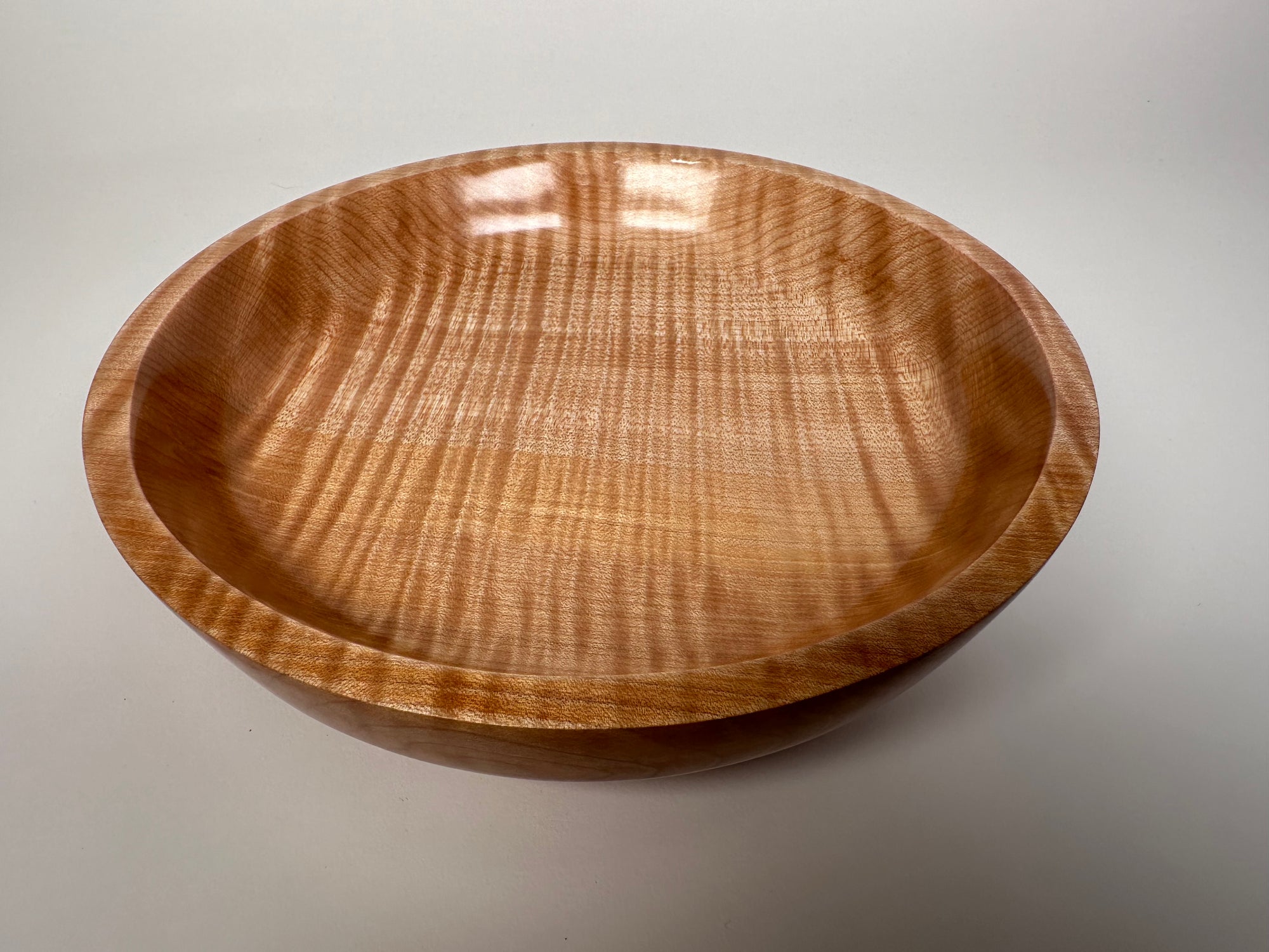 9” Flame Maple (MA) Bowl - Top/Side View