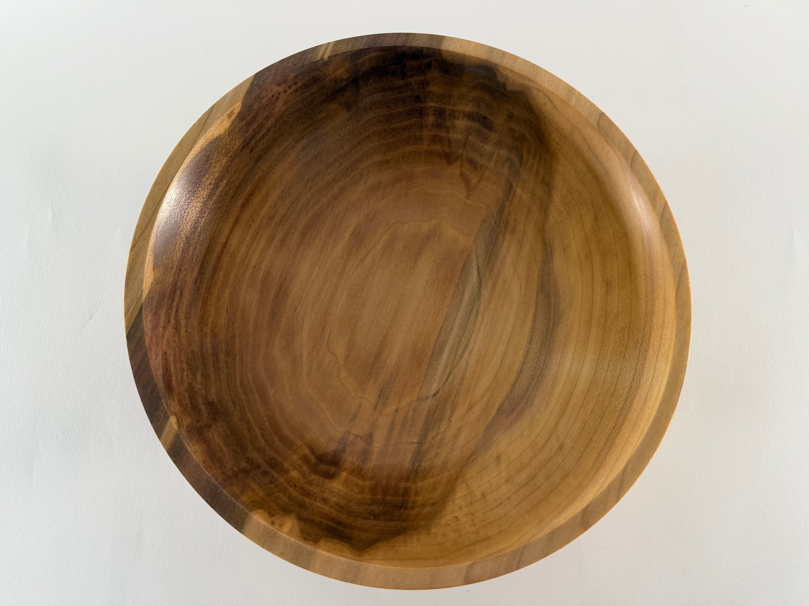 Black Walnut Bowl — 11″ Ebony & Ivory Edition