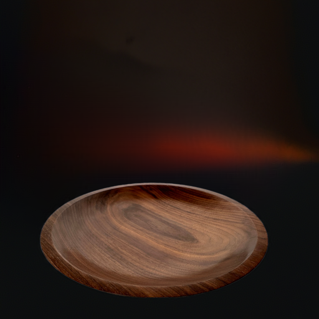 12” Black Walnut Bowl - Top/Side View